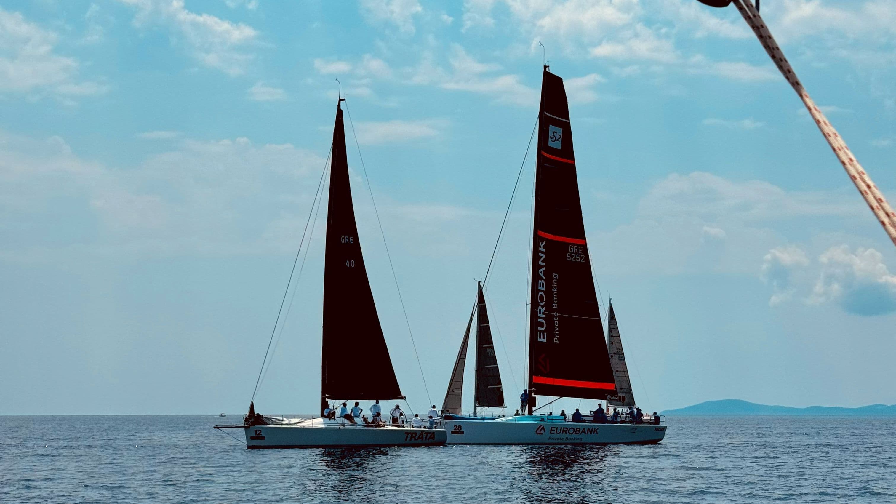Velos and other boats preparing for the North Aegean Cup race