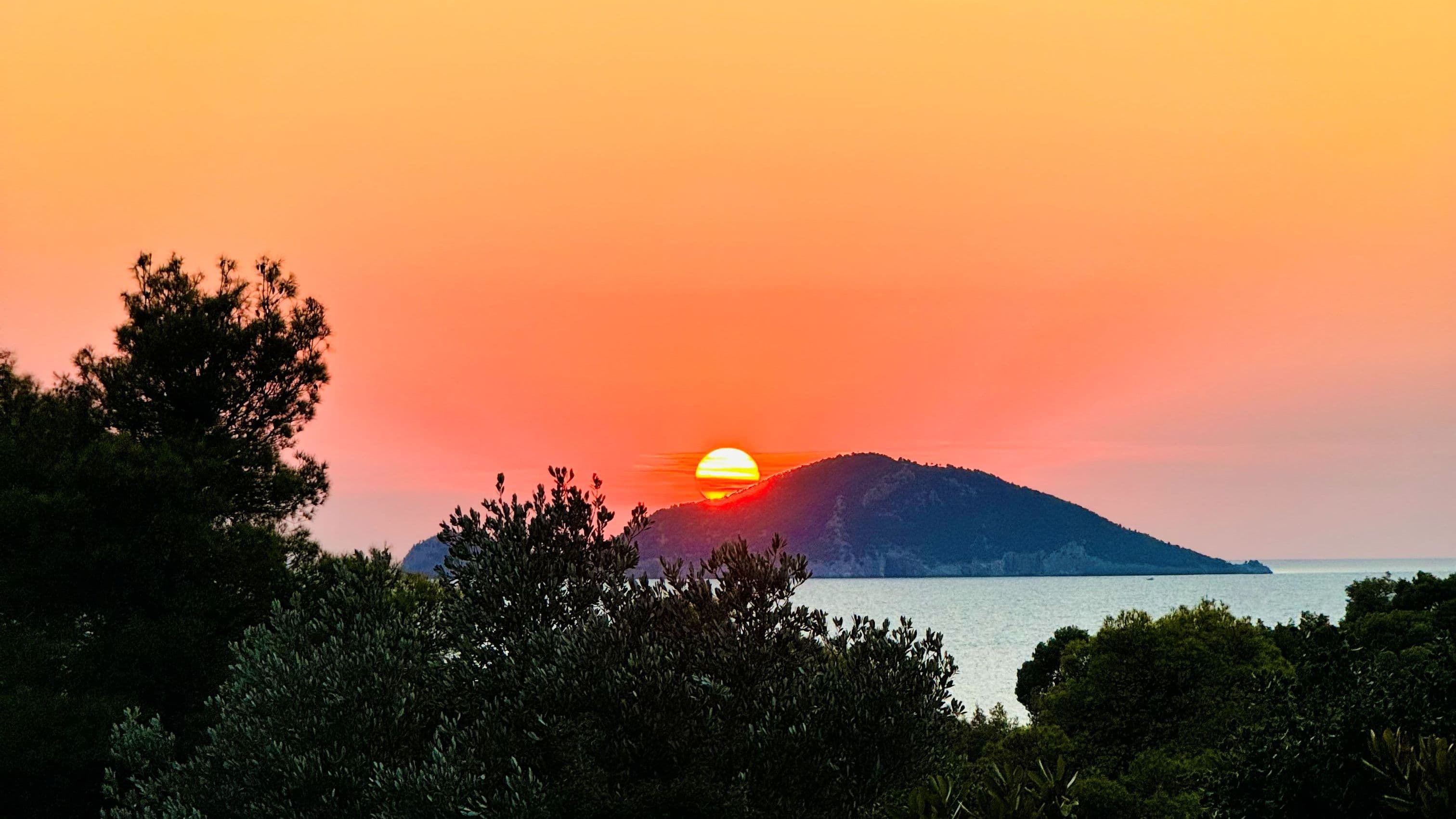 Sunset at Kelifos - the Turtle island