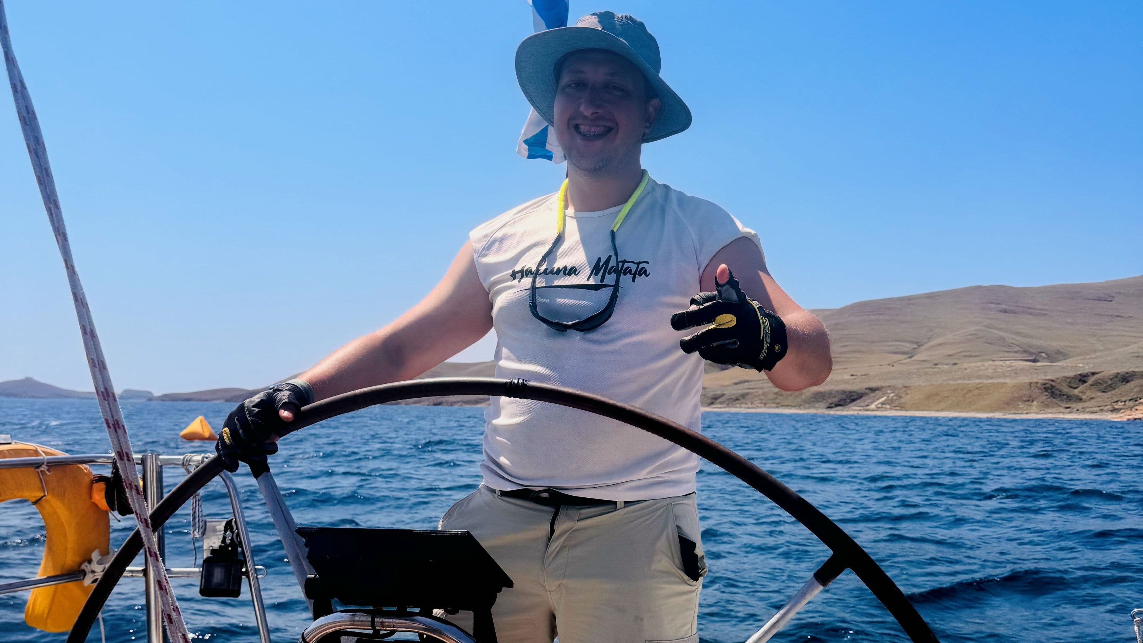 Me at the helm
