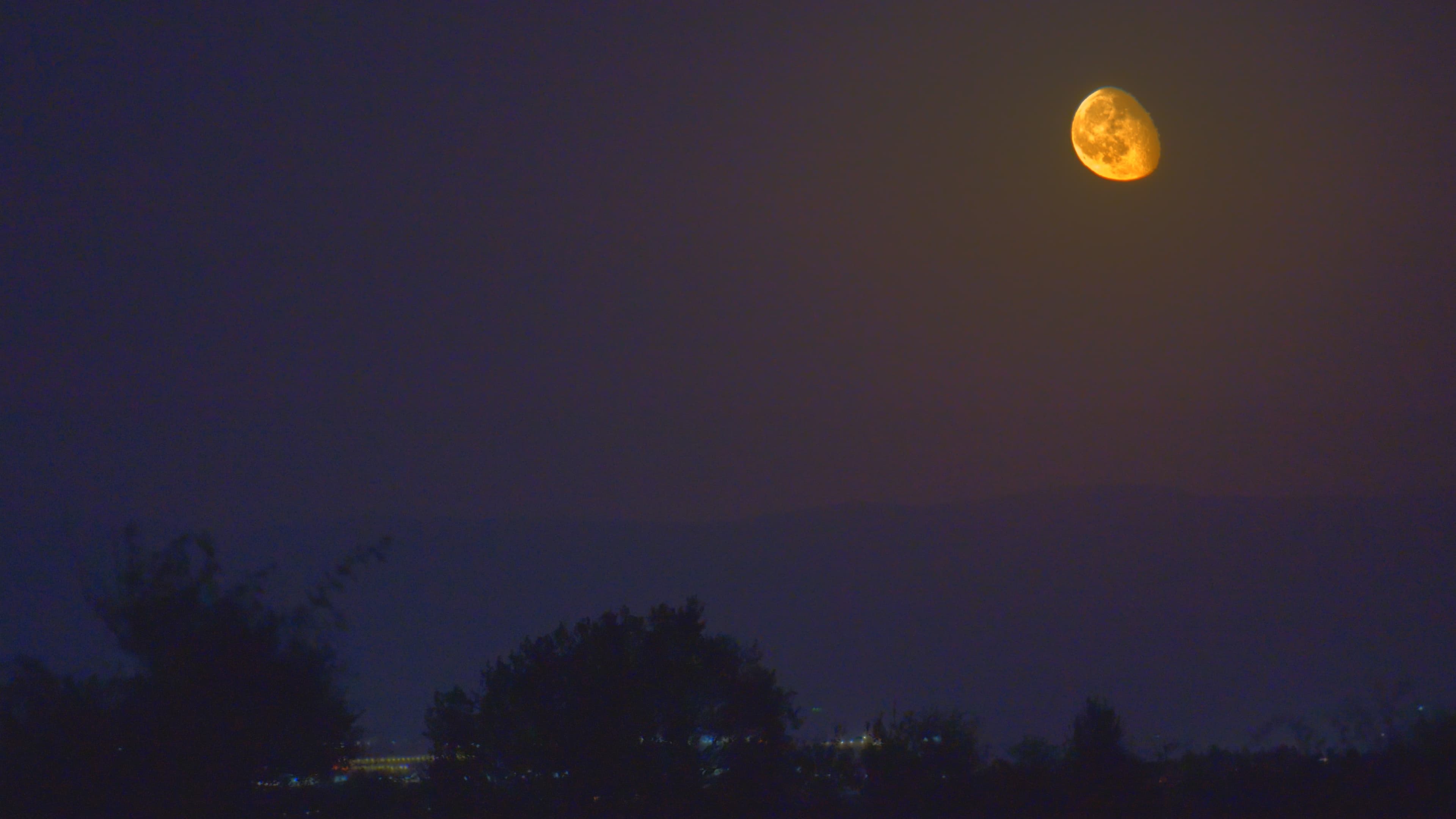 The moon rising over Sofia