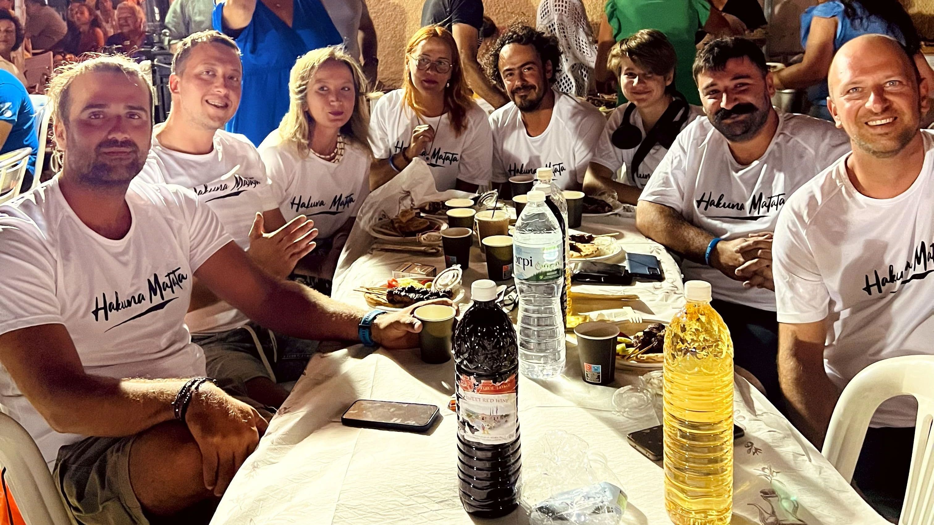 Hakuna Matata crew celebrating the win of Psara race at Aegean Regatta 2023